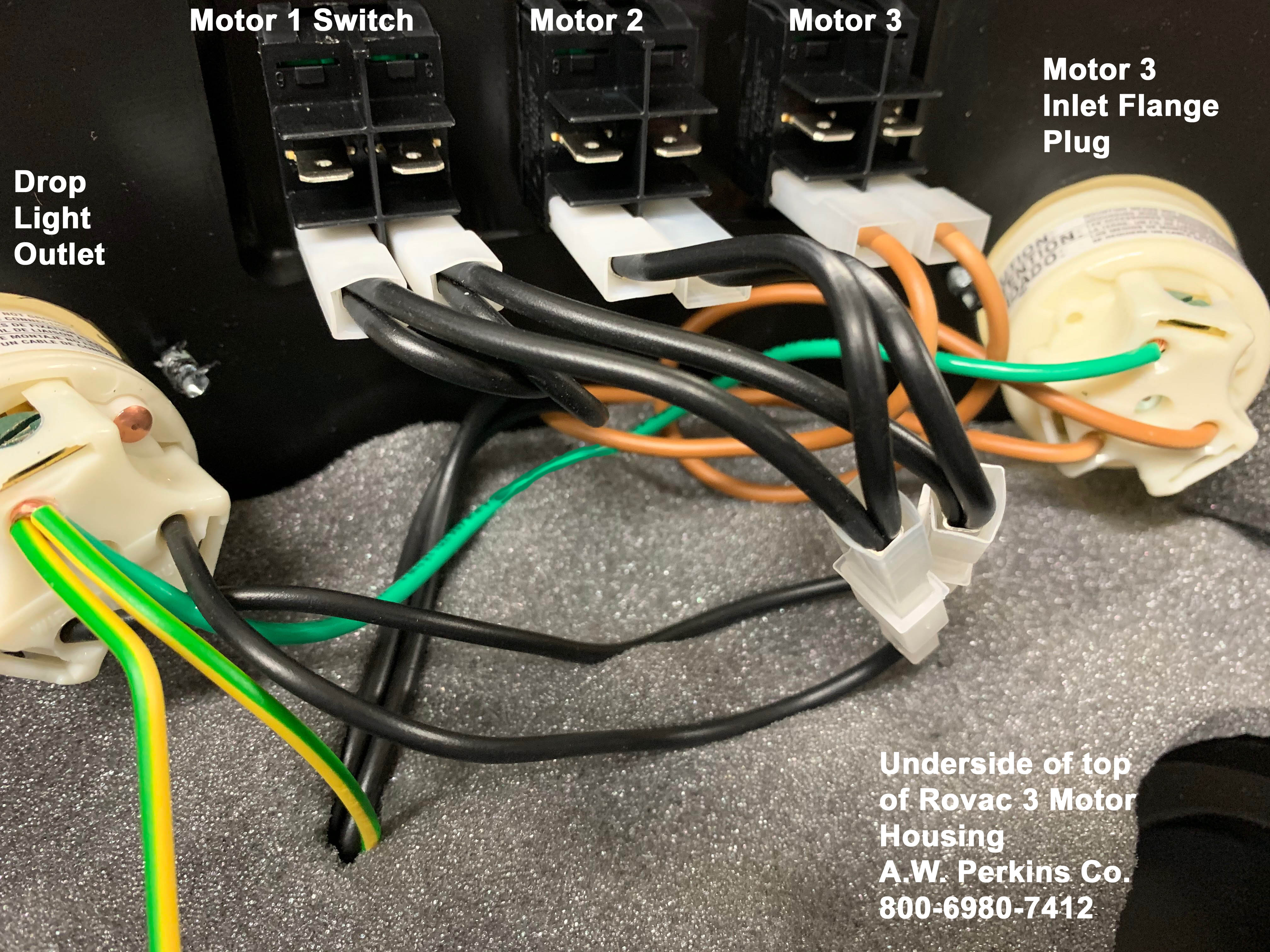 1150 Ametek replacement motor for Rovac 2 and 3 motor vacuums and 1-motor pre-2008